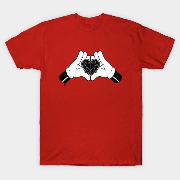 Unisex Fashion TShirt Diamond Heart Print TShirt Plus Size S-5XL T-Shirt 100%Cotton Tops O Neck Short Sleeve Tees