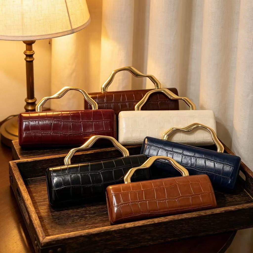 Pu Crocodile Pattern Crossbody Bag With Chain For Evening Wear And Daily Use