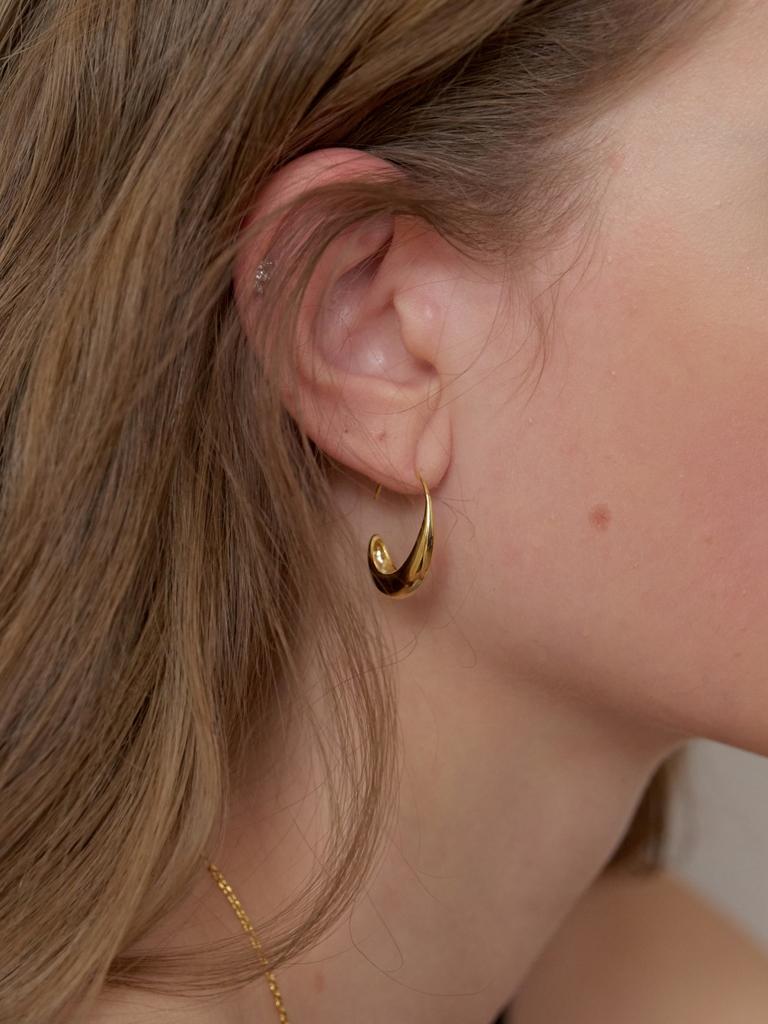 Love Me Monster Slim Leaf Earrings (L262Mer060)