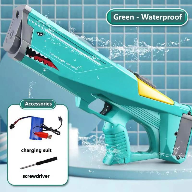 

Автоматический большой электрический водяной пистолет игрушка дети игры на открытом воздухе пляж бассейн летние игрушки высокое давление большой емкости водяные пистолеты