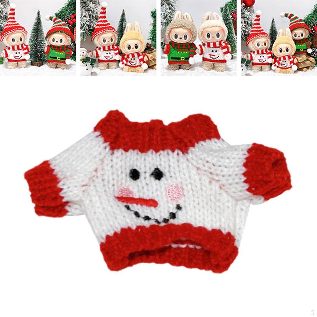 Doll Clothing Set for Christmas Sweater Dress Up 6.69 Inch Educational Photo Props