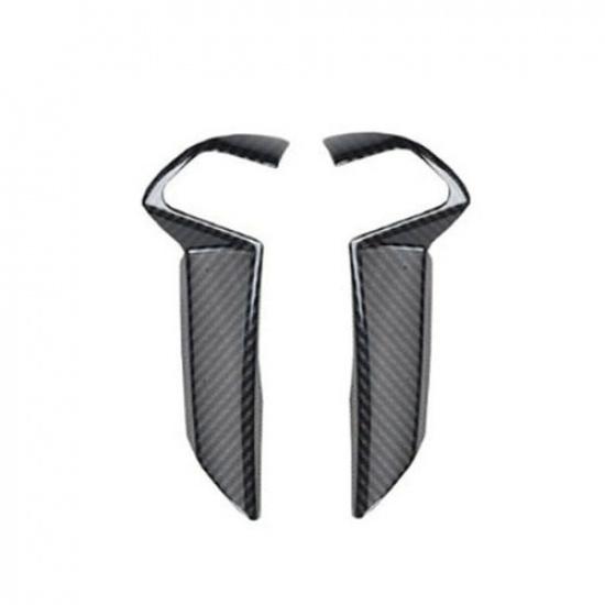 2Pc Carbon Fiber Interior Steering Wheel Trim Cover For Honda Accord 2008-2012