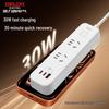 DELIXI ELECTRIC 30W Fast Charging Power Strip with USB-A & USB-C