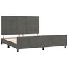Bed Frame without Mattress Dark Grey 160x200 cm Velvet