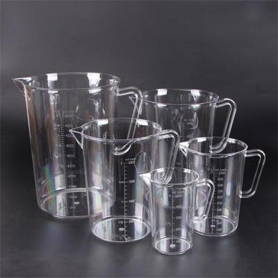 Wholesale 500ml Measuring Cup Transparent Plastic Scale Beaker Cups Lab Chemical Laboratory Container Jugs Kitchen Baking Tool