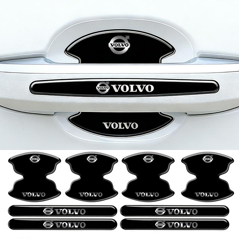 8PCS Car Door Handle Stickers For Volvo RDESIGN XC60 XC90 S60 S80 V40 V60 V90 V70 Wiper Decal