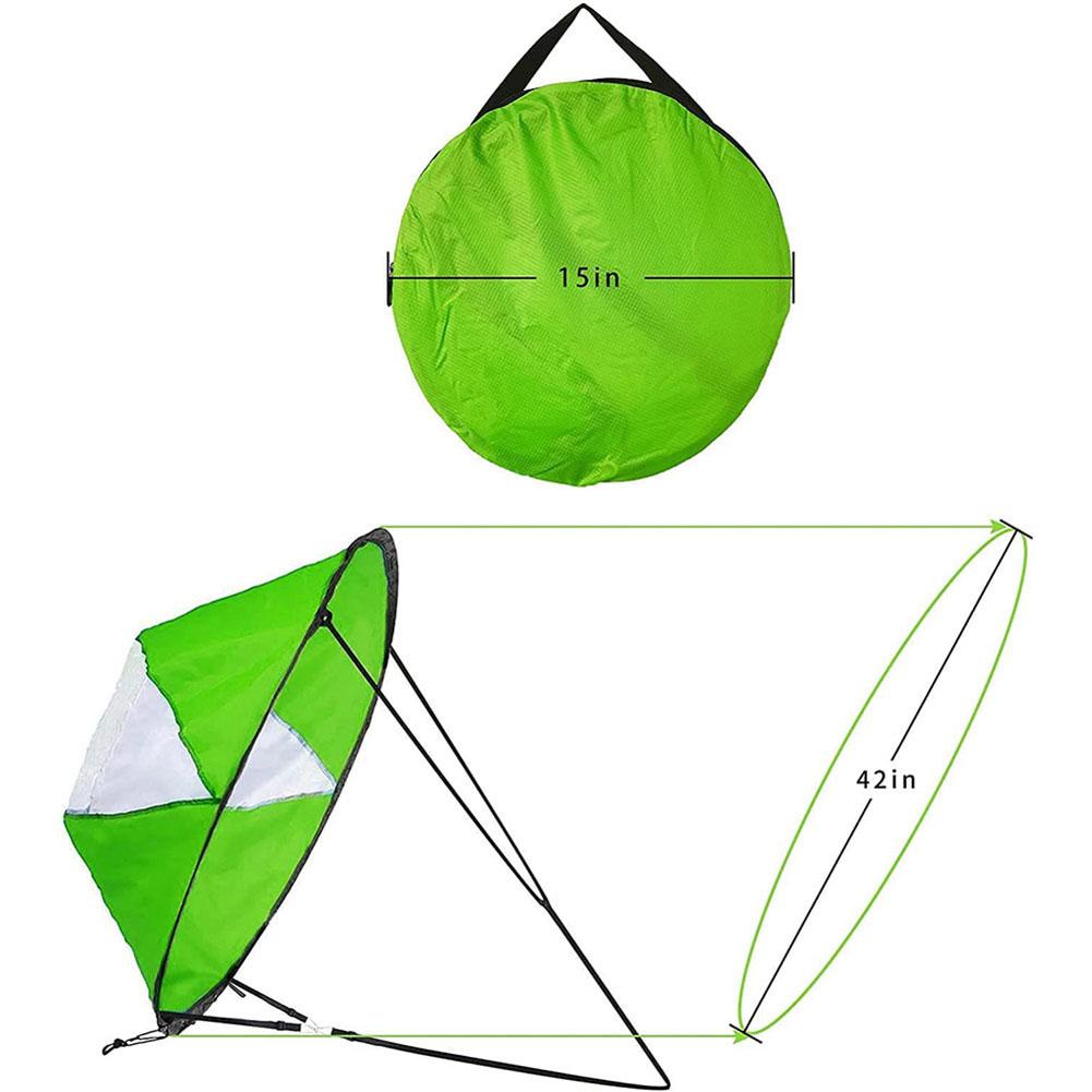 1PCS Kayak Downwind Paddle Inflatable Canoe Boat Drift Sails with Clear Window Boat Folding Thruster Fittings