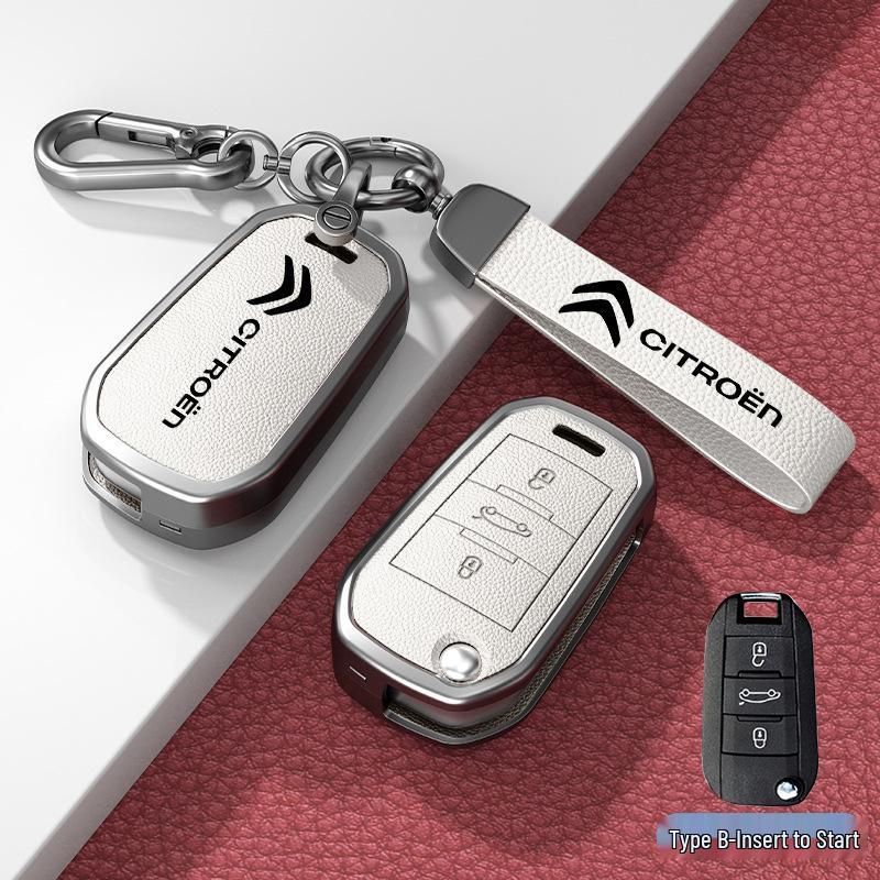 Car Key Cover & Buckle for Citroen C3XR, C4L, Tianyi, C5, C4 Sega, Elysee, C6 Models