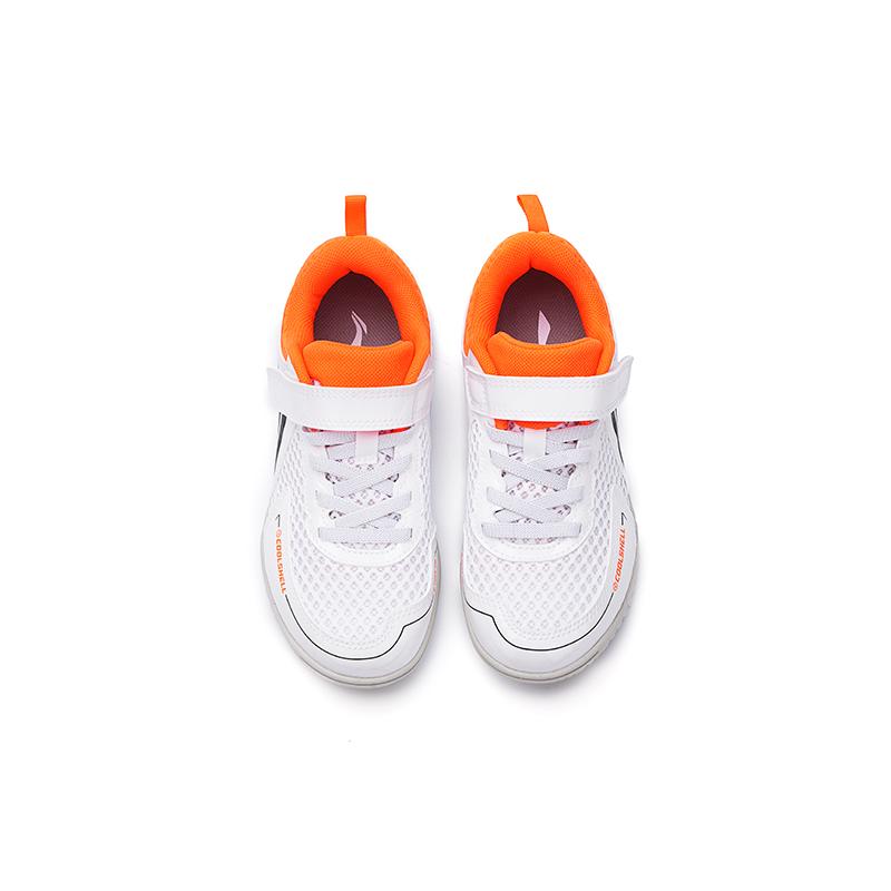 Li Ning Table Tennis Series Fashion Training Shoes Kids Sneakers White Fluorescent-Orange Black APPV019-5