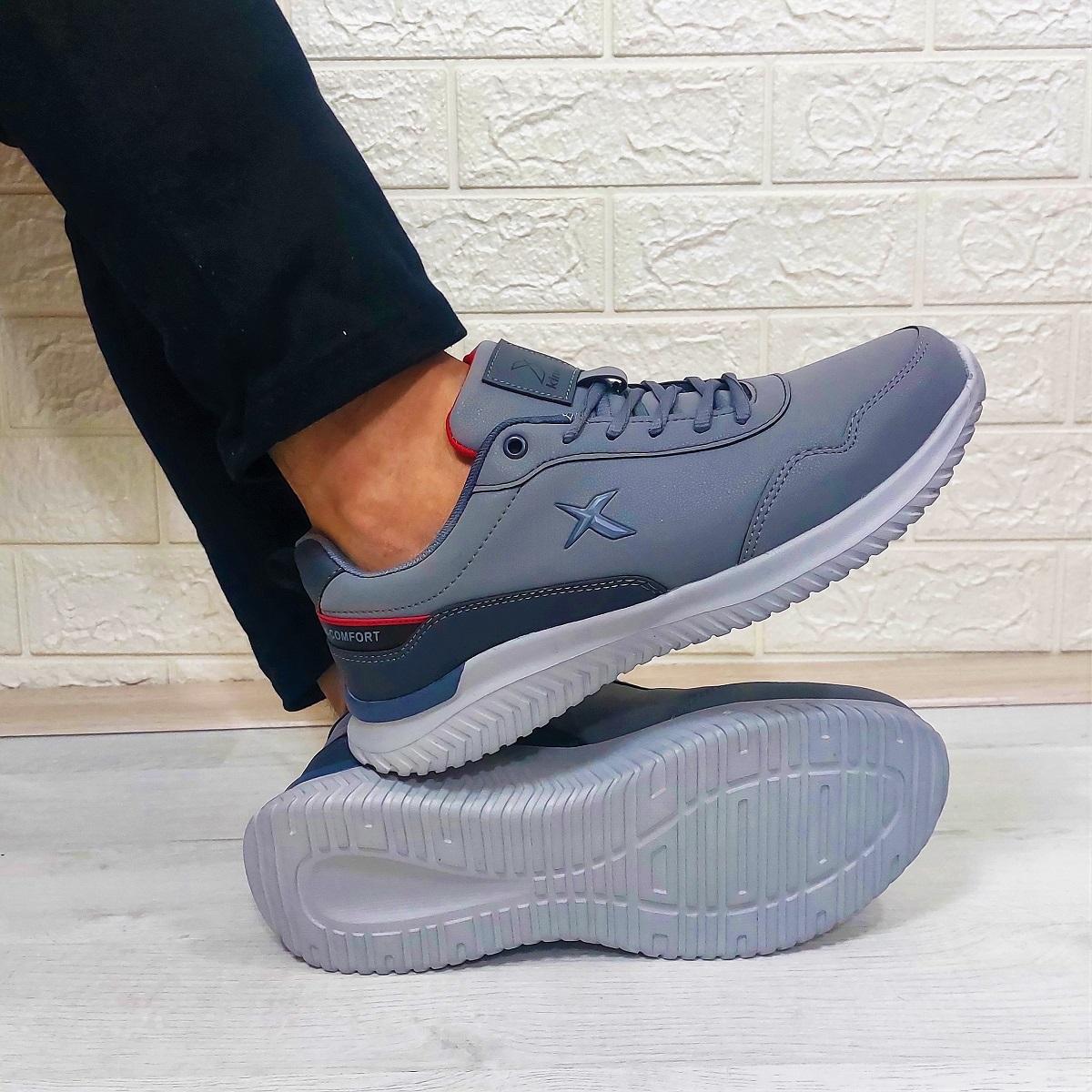 

Kinetix Olego Pu Gray Comfort Atom Sole Comfortable Sports Shoes 40 сірий колір