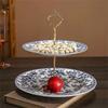 British Glaze Tableware Storage Plate Kitchen Supplies Double Layer Double Cake Fruit Plate Holiday Party Party Home Decoration