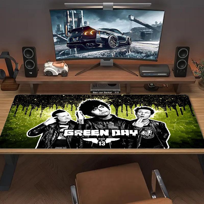 Band Green Day Color Mouse Pad Large Gaming Table Cushion Non-slip Laptop Tablet Big Mousepad XXL Mat Mini PC Playmat With Lock edge