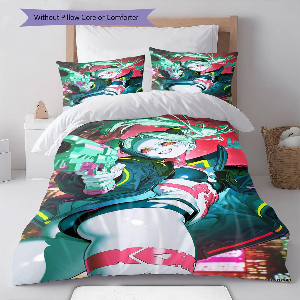 Lucyna Kushinada Pattern Bedding,Quilt Set Quilt Cover Pillowcase Home Birthday Gift(1 * duvet cover + 2 * pillowcase, without core)