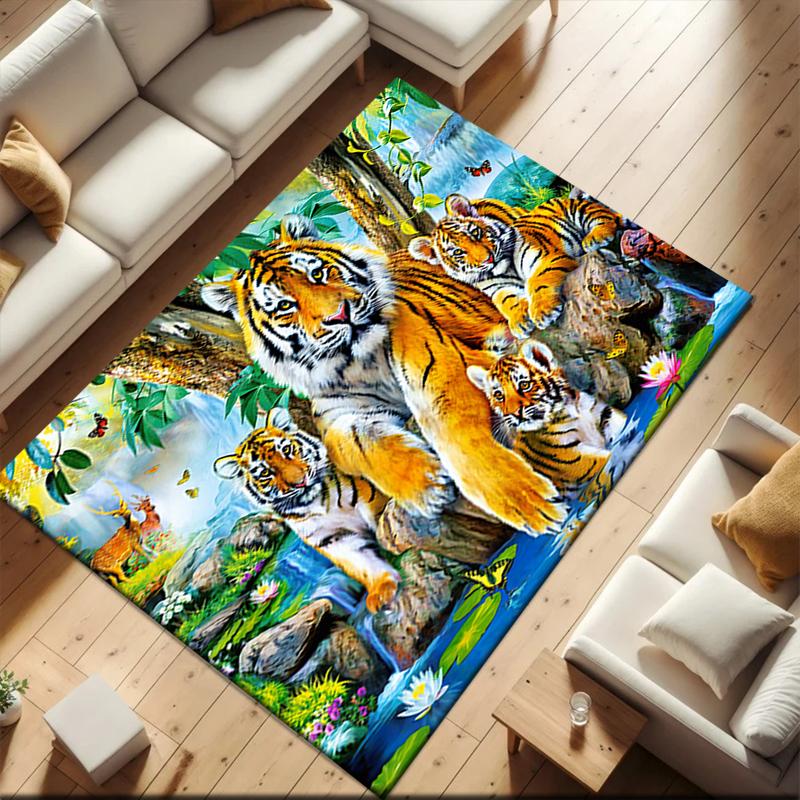 2026 New Style cartoon tiger Carpet Rug for Living Room Bedroom Home Sofa Decoration,Kids play Non-slip Floor Mat