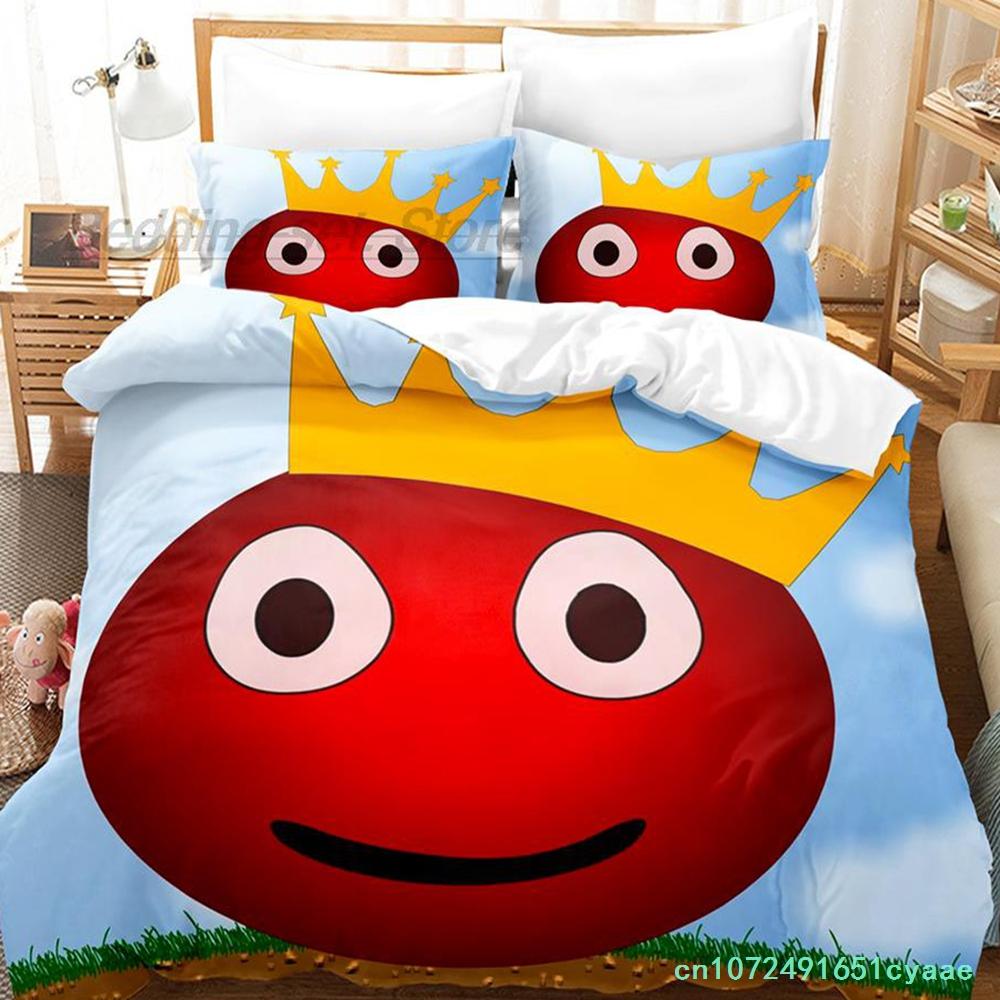 Red Ball Bedding Set Single Twin Full Queen King Size Bed Set Aldult Kid Bedroom Duvetcover Sets 3D Kawaii Anime Bed Sheet Set