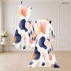 Women Plus Size Printed Spaghetti Strap Flared Dress Long Sleeve Open Front Cardigan Two Piece Set