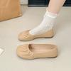French Pleated Shallow Mouth Single Shoes Women's 2025 New Spring Mary Jane Soft Flat Beanie Shoes One Pedal Grandma Shoes
