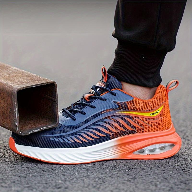 Men Safety Shoes Air Cushion Anti-smash Anti-puncture Protective Work Shoes Indestructible Safety Boots Steel Toe Work Sneakers
