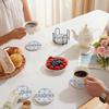 Ceramic Coasters with Matt Finish On Top & Cork Base | Coasters for Cups Set of 6