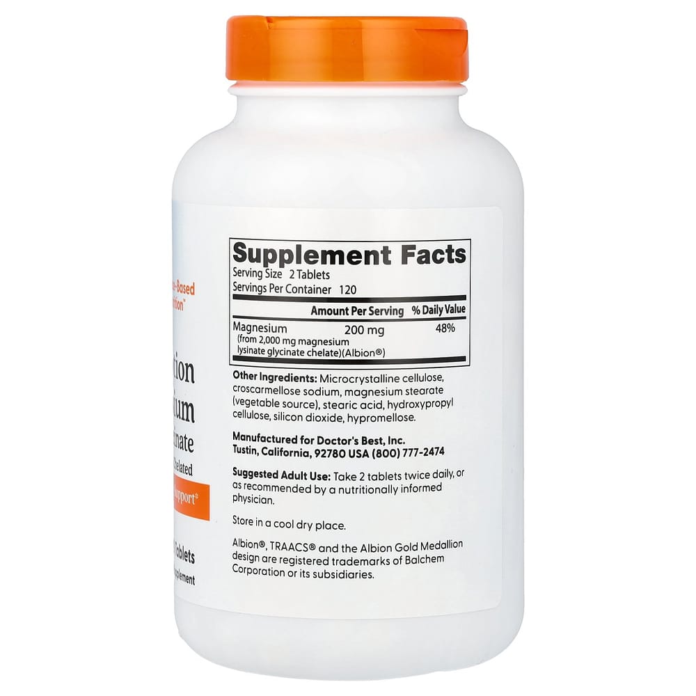 Doctor's Best High Absorption Magnesium 200mg 240 Tablets