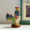 Ceramics Colorful Rooster and Hen Ornaments Ceramic Handicrafts Bedroom Desktop Decoration Housewarming Gift Outdoor Decorations