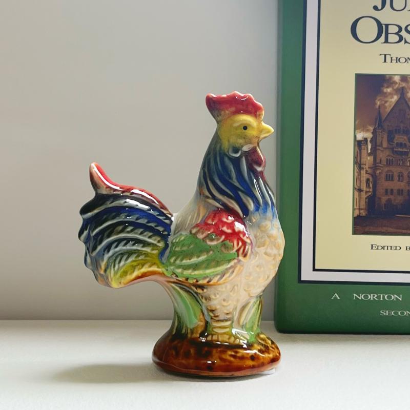 Ceramics Colorful Rooster and Hen Ornaments Ceramic Handicrafts Bedroom Desktop Decoration Housewarming Gift Outdoor Decorations