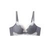 Women Contrast Color Lace Trim Wireless Soft Comfort Everyday Bra
