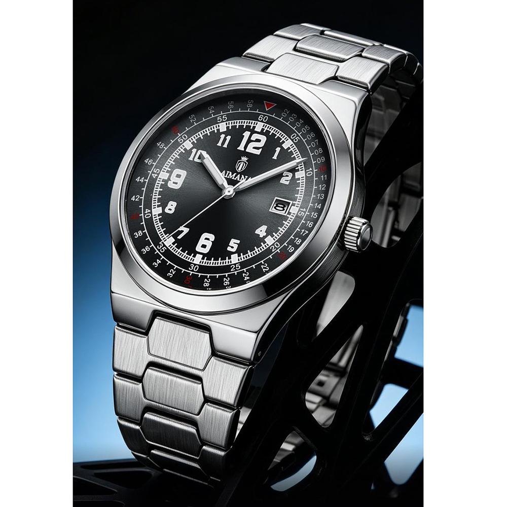Vintage Aviation Pilot Watch for Men Waterproof Quartz Watch with Date Luminous Hands Steel Strap Dress Wrist Watch