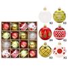 16pcs Champagne Gold White Christmas Balls Shatterproof Christmas Decorations  Wedding