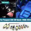For Peugeot 308 Hatch SW 2008 2009 2010 2011 2012 2013 14PCS Car LED Bulbs Interior Lamp Vanity Mirror Trunk Light Accessories