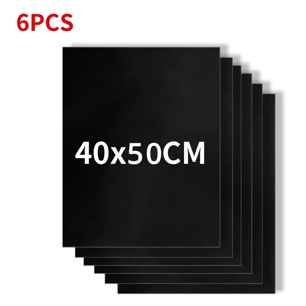 

6 шт. коврик для гриля для барбекю с антипригарным покрытием, термостойкий коврик для гриля для выпечки на открытом воздухе, многоразовый, для вечеринки на гриле, 40x50 см, аксессуары для гриля