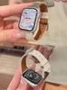 The Thin Pebbled Leather Strap Is Suitable for AppleWatch10, Apple Watch S9iwatch87th Generation SE Girl