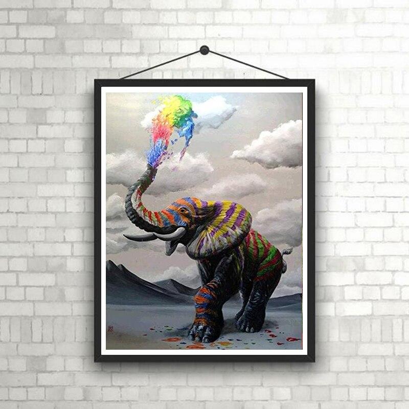 DIY Elephant 5D Diamond Painting Full Round Drill Animal Diamond Embroidery Cross Stitch Kits Wall Art Home Decor Drop&amp;shiping
