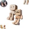 Holzfigur mit wackelnden Füßen Holz-Wackelmann Armaturenbrett-Dekoration Spielerischer Auto-Bewegungsaktivierter Lustiges Holz-Schreibtisch