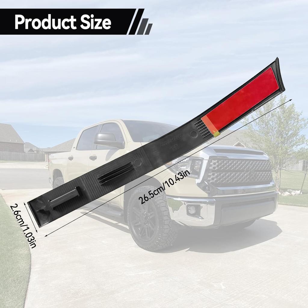 75553-0C030 75554-0C030 Dachrinnenleiste Kompatibel mit Toyota Tundra Crewmax 2007-2021 4 Volltüren (NICHT GEEIGNET für Doppelkabine), Dachtropfleiste