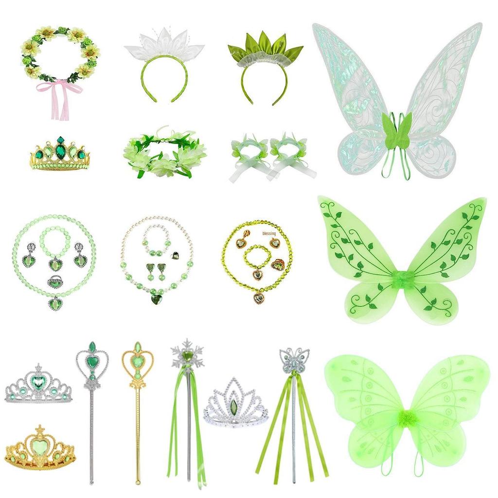 Tiana & Tinkerbell Green Cosplay Jewelry Set