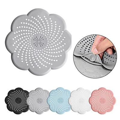 1/3pcs Sink Strainer Silicone Anti-Blocking Drain Filter Flower Design Odor Seal Kitchen Bathroom