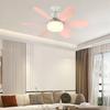 E27 Fassung Ventilator LED Licht E27 Sockel 42cm Innen Deckenventilator Licht Dimmbar Flacher Deckenventilator für Schlafzimmer Wohnzimmer Küche