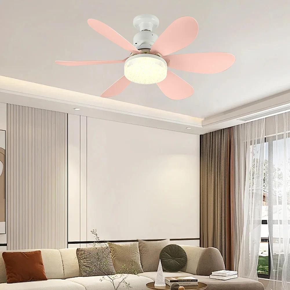 E27 Fassung Ventilator LED Licht E27 Sockel 42cm Innen Deckenventilator Licht Dimmbar Flacher Deckenventilator für Schlafzimmer Wohnzimmer Küche