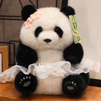 Pelúcia Bebê Panda Gigante Tesouro Nacional Boneco Panda Boneca Flor Presente de Aniversário