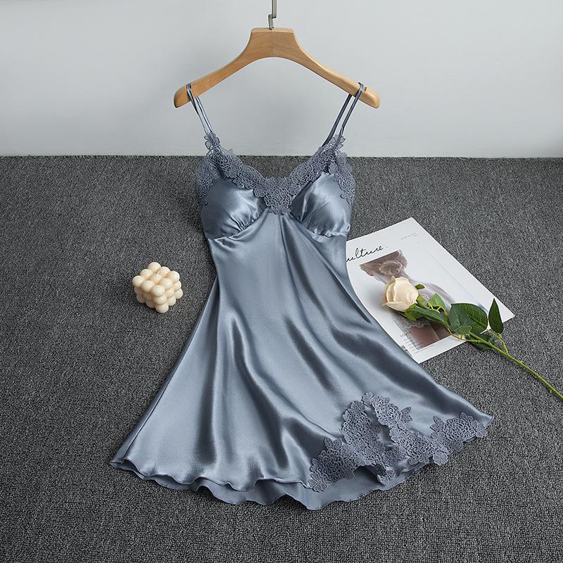 Pijamale sexy pentru femei, mătase, cu bretele, rochii de noapte din satin, primăvară și vară