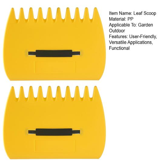 1 Pair Leaf Scoops Hand Rakes Leaf Pick-up Claws Lawn Debris Scooper Large Leaf Grabbers for Picking Up Leaves Clippings Grass