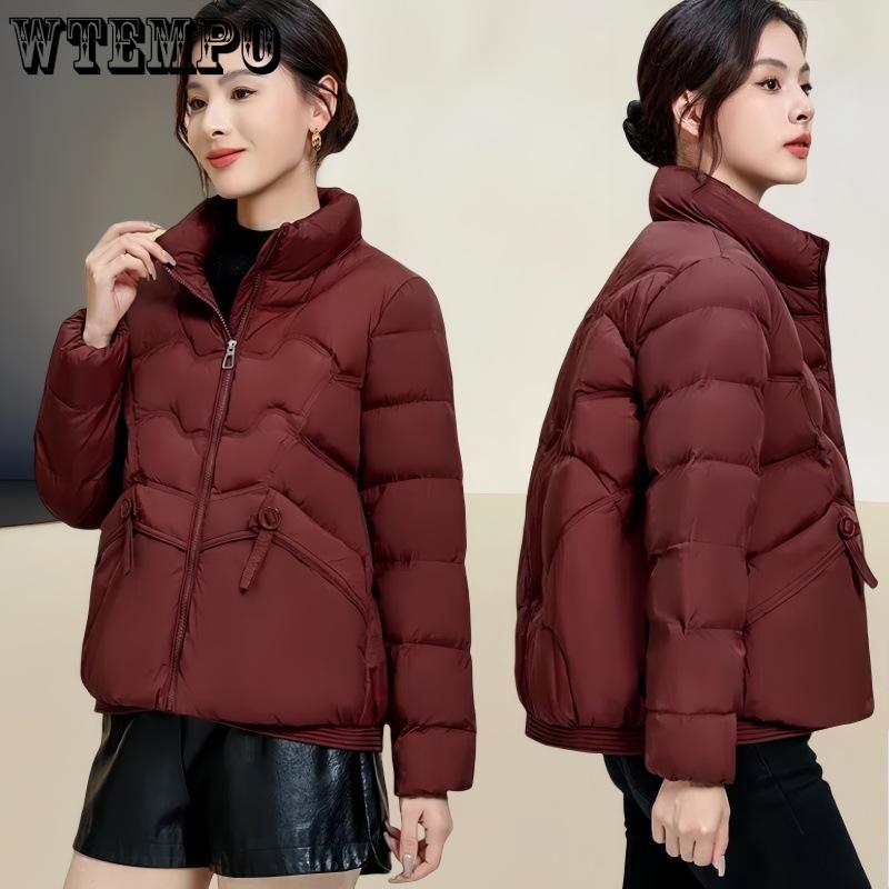 Women's Down Jacket Short Winter Stand Collar Versatile Lightweight Casual Jacket