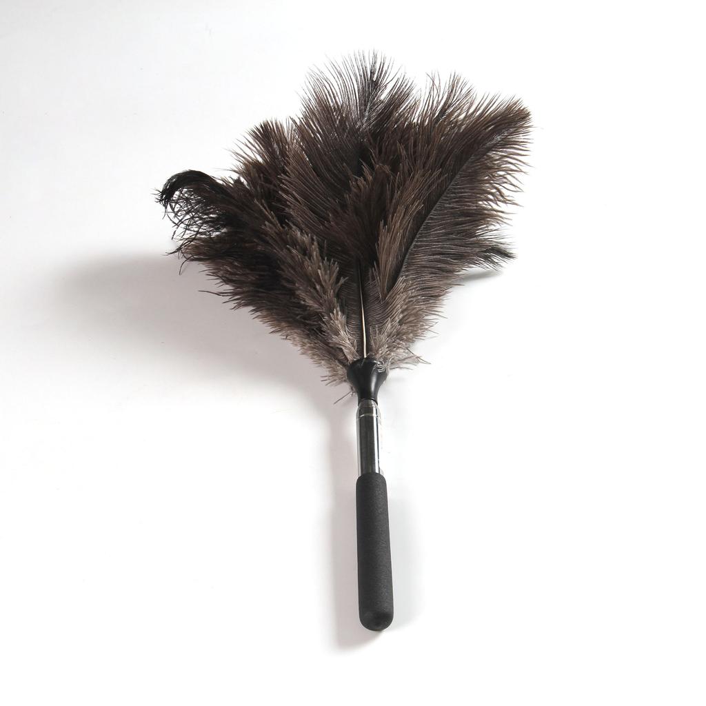 Scalable Dust Duster Long Handle Ostrich Hair Dust Remover Household Desktop Cleaning Brush Anti-static Fan Furniture Clean Tool