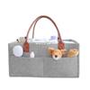 Baby Felt Storage Nursery Organizer Basket Infant Diaper Bag with Handle Changing Nappy Kids Storage Carrier Large Pocket