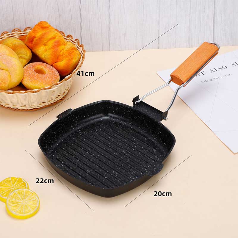 

Складная сковорода-гриль с полосками, Портативная сковорода для стейка, Компактная сковорода с антипригарным покрытием для кемпинга и кухни, Подходит для всех типов плит