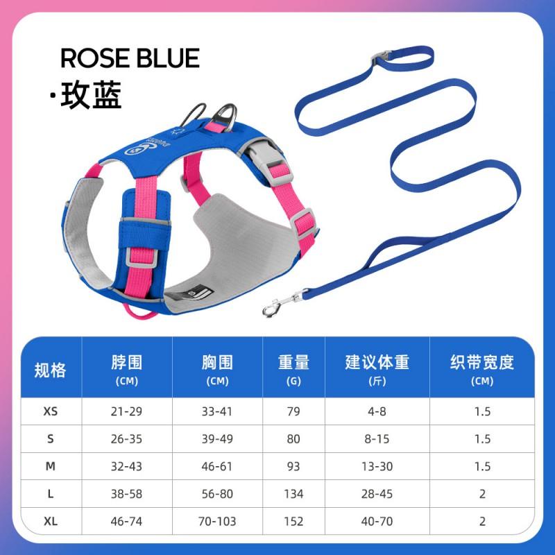 Lightweight Dog Harness With Reflective Stripes Waterproof Quick-Dry Nylon Adjustable Pocket GPS Tracker Outdoor Walking