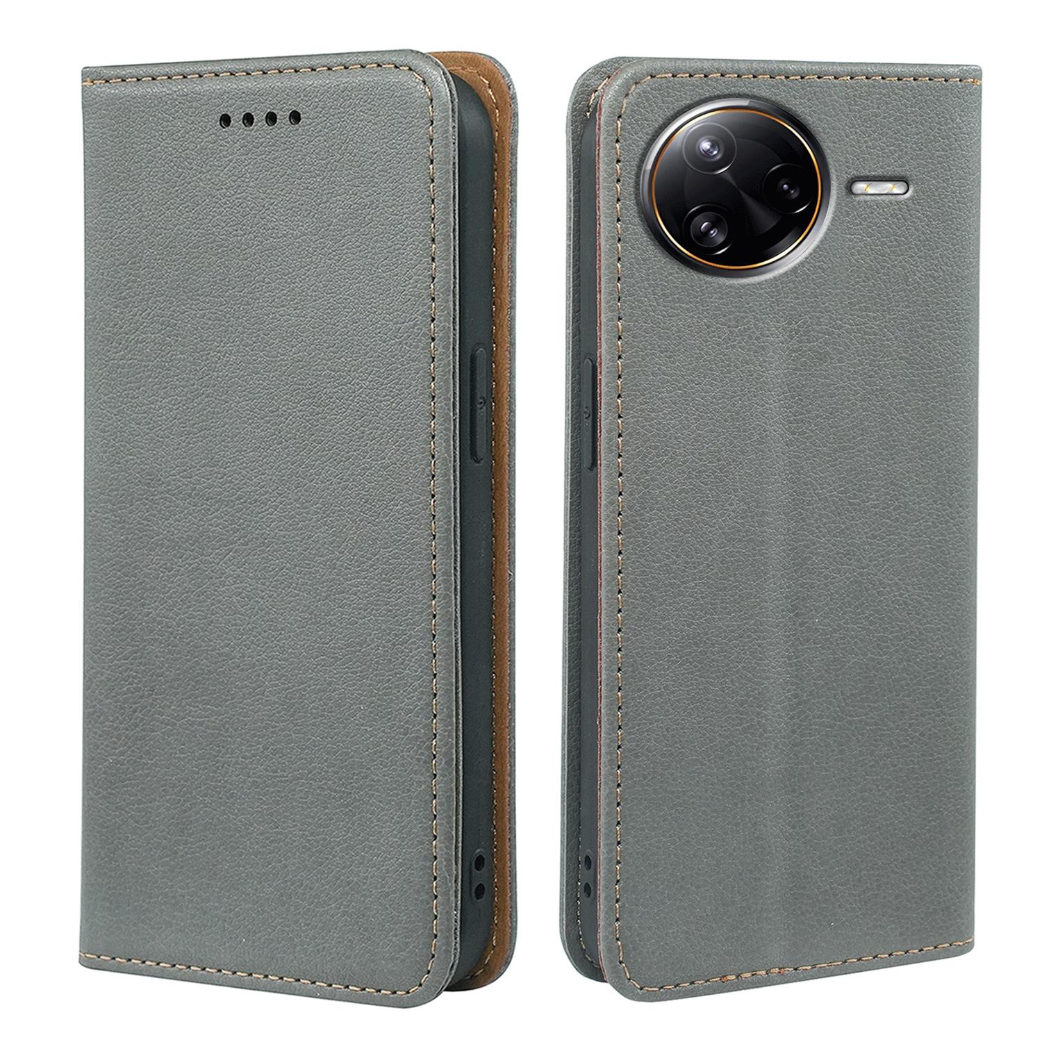 

Для Xiaomi Poco F7 Ultra 5G/Redmi K80 Pro 5G Чохол Гаманець Шкіряний Чохол для Телефону з RFID-блокуванням Сильна Магнітна Застібка Grey