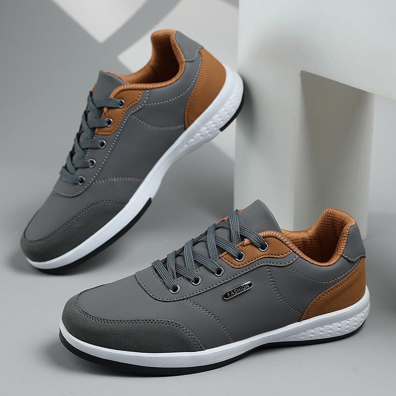 New Walking Sports Shoes Leather Waterproof Casual Sports Shoes Non-slip Shock Absorption Running Shoes Men's Tennis Shoes