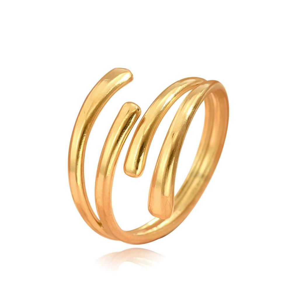 European & American Multi-Layer Adjustable Stainless Steel Index Finger Ring for Women